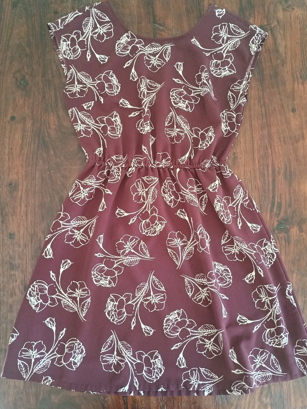Old Navy Plum Floral Dress, M